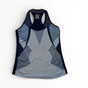 Lucky in Love Navy and Light Blue Tank Top Size Small